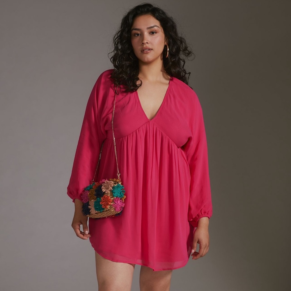 Anthropologie flowy mini dress